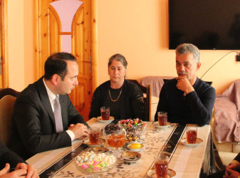 Ağdaş rayonunda şəhid ailələrinin ziyarəti davam etdirilir