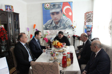 Ağdaş rayonunda daha üç şəhid ailəsi ziyarət edilib