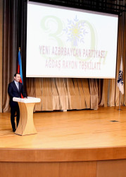 Yeni Azərbaycan Partiyası Ağdaş rayon təşkilatının yaranmasının 30-cu ildönümü qeyd olunub