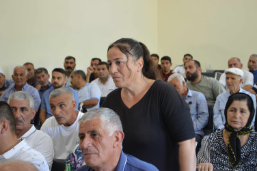 Orta Ləki kəndində sakinlərin müraciətləri dinlənilib
