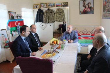Ağdaş rayonunda daha üç şəhid ailəsi ziyarət edilib