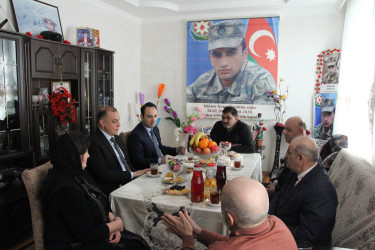 Ağdaş rayonunda daha üç şəhid ailəsi ziyarət edilib
