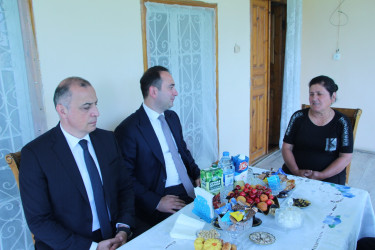 Pirkəkə kəndində şəhidlərimizin ailələri ziyarət olunub